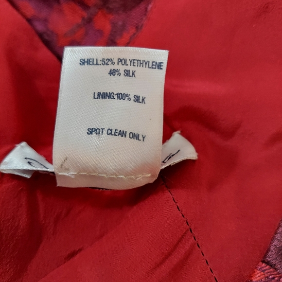 *$4,300 OSCAR DE LA RENTA RED PURPLE FLORAL BEAD JAQUARD RUNW DRESS M - Picture 8 of 12